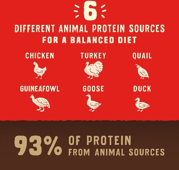 Show full view: Stella & Chewy's Wild Red Raw Blend Kibble Grain-Free Prairie Recipe Dry Dog Food, 9.53-kg bag slide 6 of 10