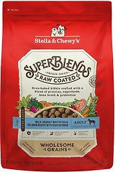 Stella & Chewy's SuperBlends Raw Coated Wholesome Grains Wild-Caught Whitefish & Salmon Recipe with Superfoods Dry Dog Food, 9.53-kg bag
