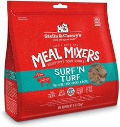 Stella & Chewy's Freeze-Dried Grain-Free Protein Rich Recipe Raw Surf & Turf Meal Mixer Dog Food Topper, 8-oz bag