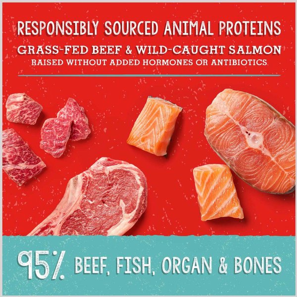 Show full view: Stella & Chewy's Freeze-Dried Raw Meal Mixers Grain-Free Protein Rich Beef & Salmon Recipe Dog Food, 18-oz bag slide 5 of 9