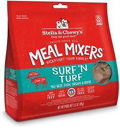 Stella & Chewy's Freeze-Dried Raw Surf & Turf Meal Mixer Grain-Free Protein Rich Recipe Dog Food Topper, 3.5-oz bag