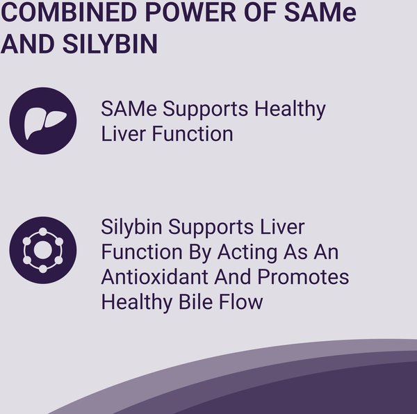 Show full view: Nutramax Denamarin with S-Adenosylmethionine & Silybin Tablet Liver Supplement for Large Dogs, 30 count slide 4 of 8