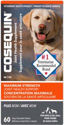 Nutramax Cosequin Hip & Joint Maximum Strength Plus MSM Chewable Tablets Joint Supplement for Dogs, 60 count