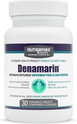 Nutramax Denamarin with S-Adenosylmethionine & Silybin Chewable Tablets Liver Supplement for Dogs, 30 count