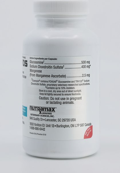 Show full view: Nutramax Cosequin with Glucosamine & Chondroitin DS Capsule Joint Supplement for Dogs, 132 count slide 3 of 6
