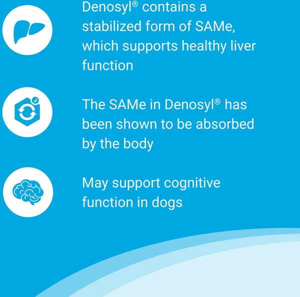 Show full view: Nutramax Denosyl Liver & Brain Health Medium Dog Supplement, 30 count slide 4 of 5