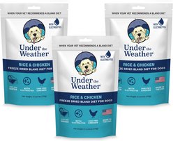 Under the Weather Rice & Chicken Freeze-Dried Dog Food, 6-oz bag, 3 count