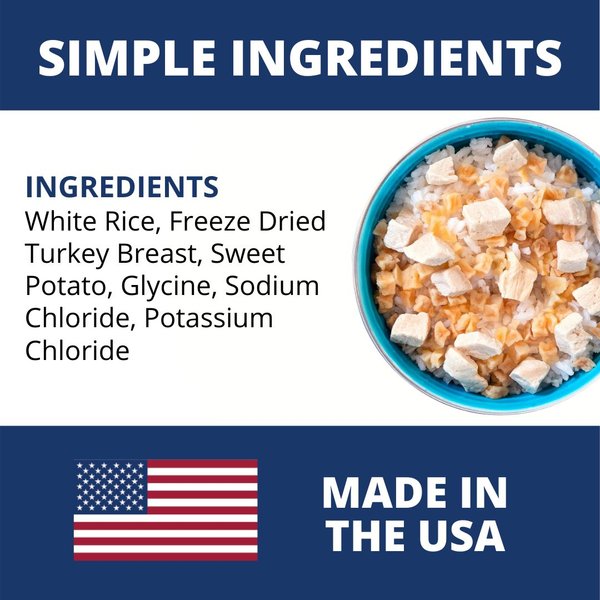 Show full view: Under the Weather Rice, Turkey & Sweet Potato Freeze-Dried Dog Food, 6-oz bag, 3 count slide 5 of 8