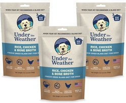 Under the Weather Rice, Chicken & Bone Broth Freeze-Dried Dog Food, 6.5-oz bag, 3 count