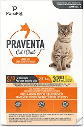 Parapet Praventa Flea Treatment for Cats, 2.3-4 kg, 3 count