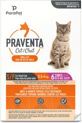 Parapet Praventa Flea Treatment for Cats, 2.3-4 kg, 6 count