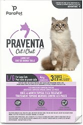 Parapet Praventa Flea Treatment for Cats, Over 4 kg, 3 count