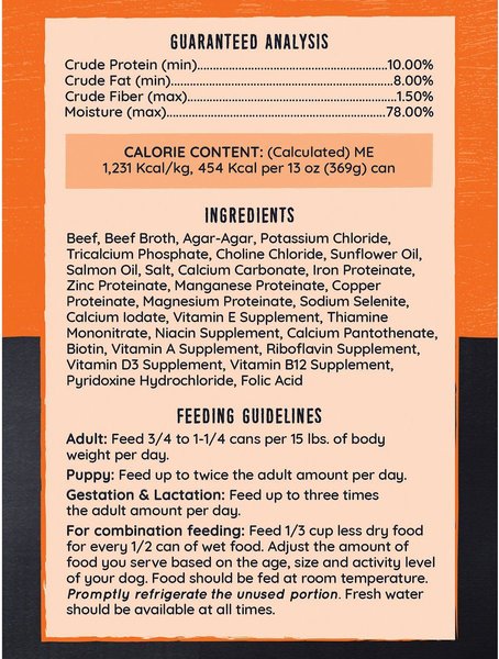 Show full view: Hound & Gatos 98% Beef Grain-Free Canned Dog Food, 13-oz, case of 12 slide 3 of 10