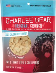 Charlee Bear Turkey Liver & Cranberries Flavor Dog Treats, 16-oz bag