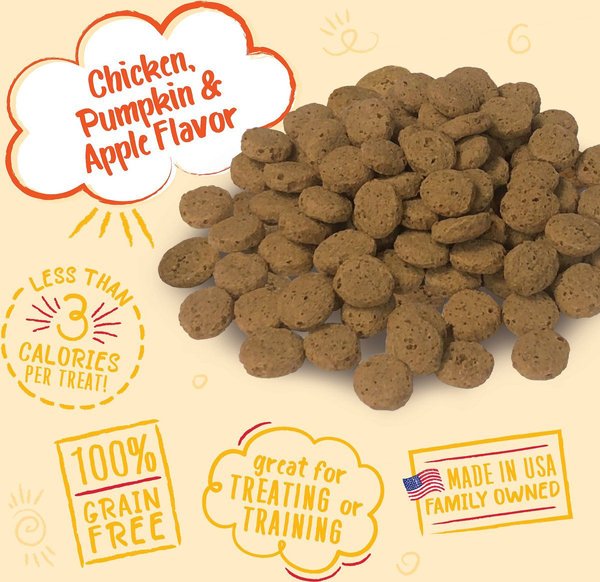 Show full view: Charlee Bear Natural Bear Crunch Grain-Free Chicken, Pumpkin & Apple Dog Treats, 8-oz bag slide 3 of 9