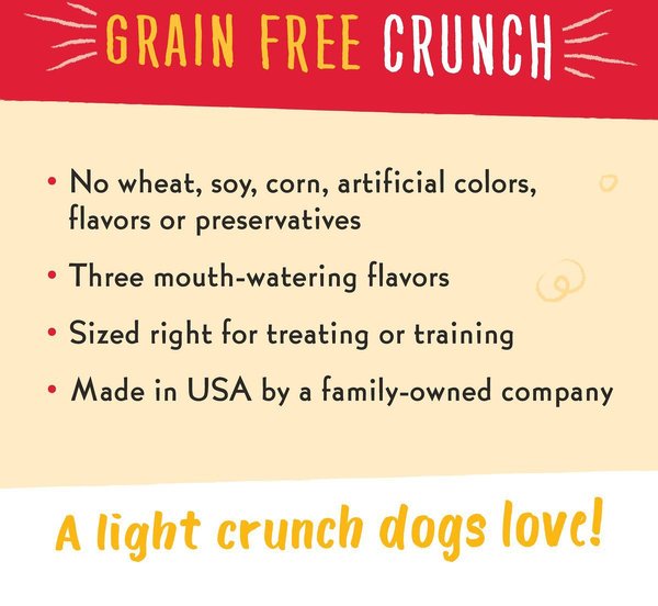 Show full view: Charlee Bear Natural Bear Crunch Grain-Free Chicken, Pumpkin & Apple Dog Treats, 8-oz bag slide 4 of 9