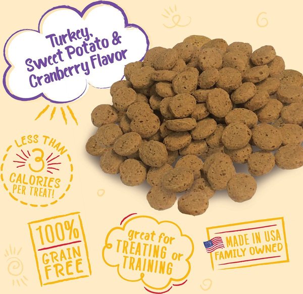 Show full view: Charlee Bear Natural Bear Crunch Grain-Free Turkey, Sweet Potato & Cranberry Dog Treats, 8-oz bag slide 3 of 9
