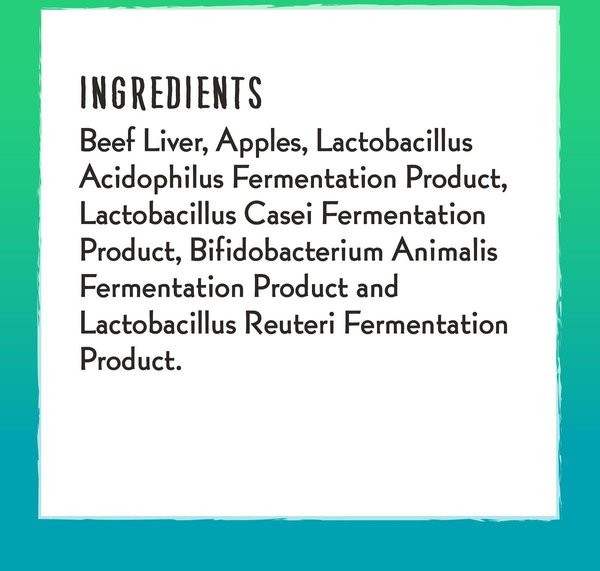 Show full view: Charlee Bear Meaty Bites Beef Liver & Apples Grain-Free Freeze-Dried Dog Treats, 2.5-oz bag slide 6 of 9