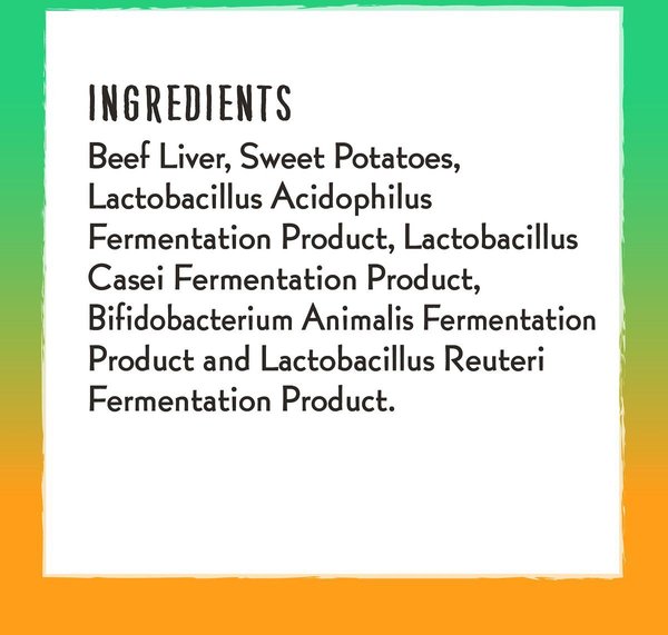 Show full view: Charlee Bear Meaty Bites Beef Liver & Sweet Potatoes Grain-Free Freeze-Dried Dog Treats, 2.5-oz bag slide 6 of 9