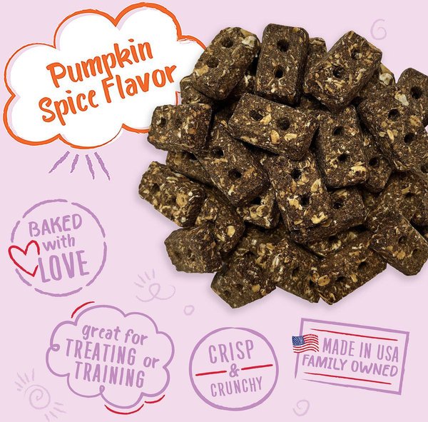 Show full view: Charlee Bear Bearnola Bites Pumpkin Spice Flavor Dog Treats, 8-oz bag slide 3 of 9