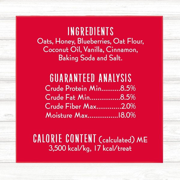 Show full view: Charlee Bear Bearnola Bites Blueberry Pie Flavor Dog Treats, 8-oz bag slide 6 of 9