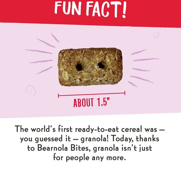 Show full view: Charlee Bear Bearnola Bites Peanut Butter & Honey Flavor Dog Treats, 8-oz bag slide 5 of 9