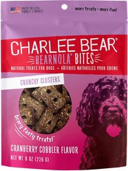 Charlee Bear Bearnola Bites Cranberry Cobbler Flavor Dog Treats, 8-oz bag