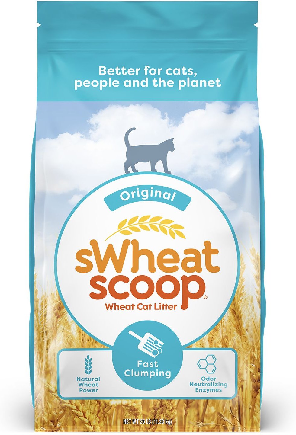 SWHEAT SCOOP Fast Clumping Unscented Natural Clumping Wheat Cat