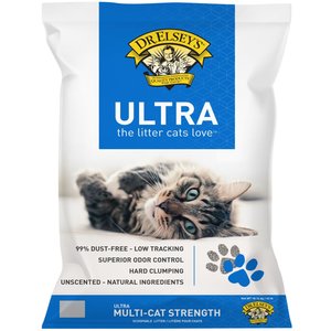 Dr. Elsey's Ultra Unscented Clumping Clay Cat Litter, 40-lb bag