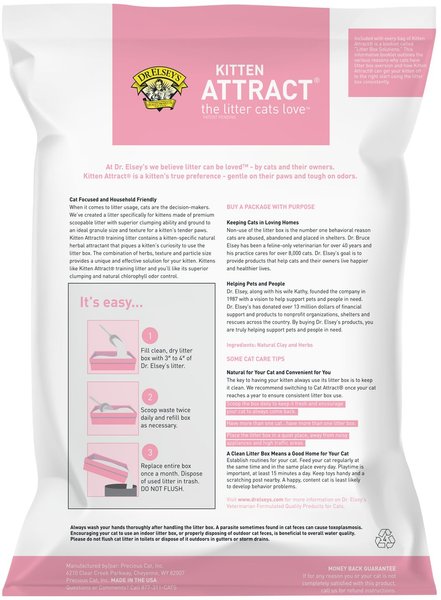 Show full view: Dr. Elsey's Kitten Attract Clumping Clay Cat Litter, 9.07-kg bag slide 4 of 14