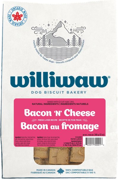 Show full view: Williwaw Dog Cookies Bacon 'N' Cheese Dog Treats, 340-g bag slide 3 of 3