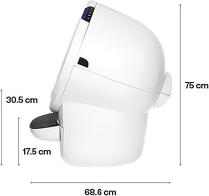 Show full view: Litter-Robot 4 Automatic Self-Cleaning Cat Litter Box, White slide 4 of 9