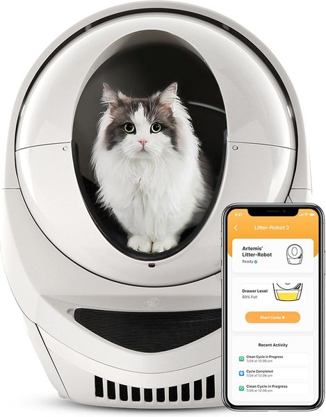 Litter-Robot 3 WiFi Enabled Automatic Self-Cleaning Cat Litter Box, Beige slide 1 of 11