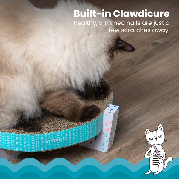 Show full view: Catstages Easy Life Scratch, Snuggle & Rest Cat Scratcher Toy with Catnip slide 3 of 8