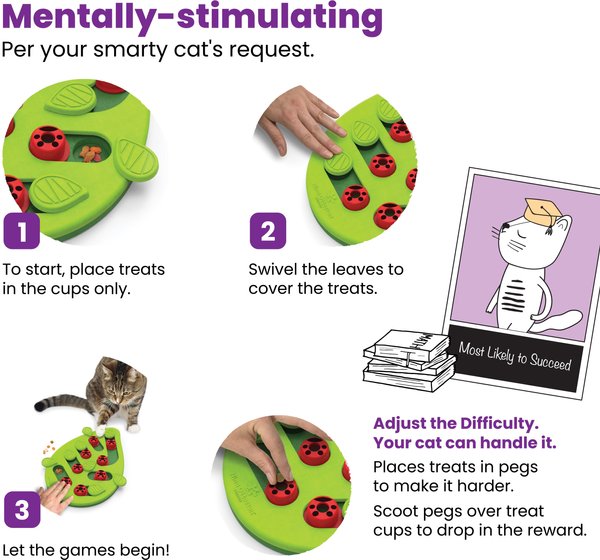 Show full view: Nina Ottosson by Outward Hound Buggin' Out Puzzle & Play Cat Toy slide 6 of 9