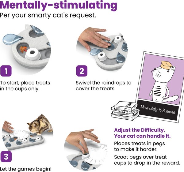 Show full view: Nina Ottosson by Outward Hound Rainy Day Puzzle & Play Cat Toy slide 6 of 9