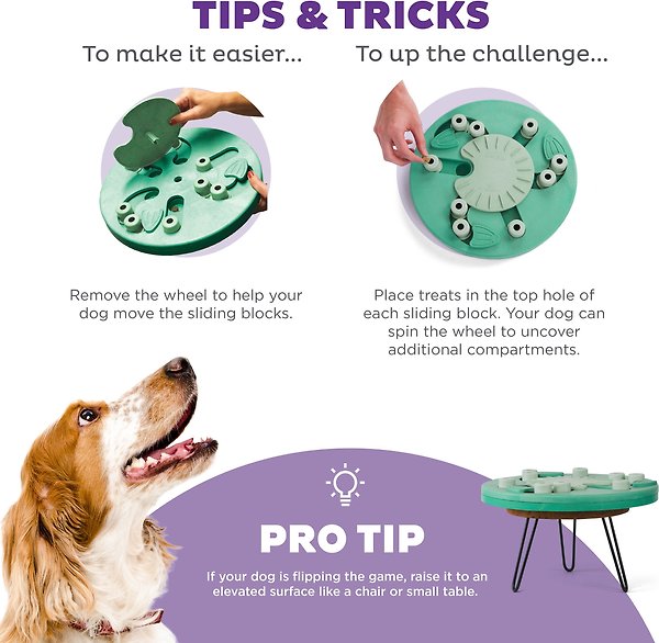 Show full view: Nina Ottosson by Outward Hound Dog Worker Green Interactive Treat Puzzle Dog Toy slide 4 of 8