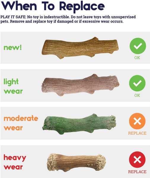 Show full view: Petstages Dogwood Tough Dog Chew Toy, Medium slide 5 of 9