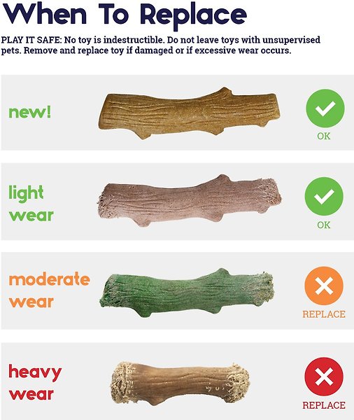 Show full view: Petstages Dogwood Calming Bone Dog Toy, Large, 2 count slide 4 of 8