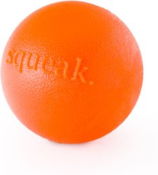 Planet Dog Orbee-Tuff Squeak Ball Tough Dog Chew Toy, Orange