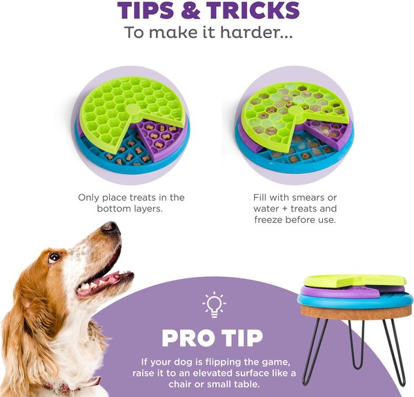 Show full view: Outward Hound Lickin' Layers Interactive Puzzle Game & Slow Feeder, Multicolor, One-Size, 2 cup slide 5 of 8