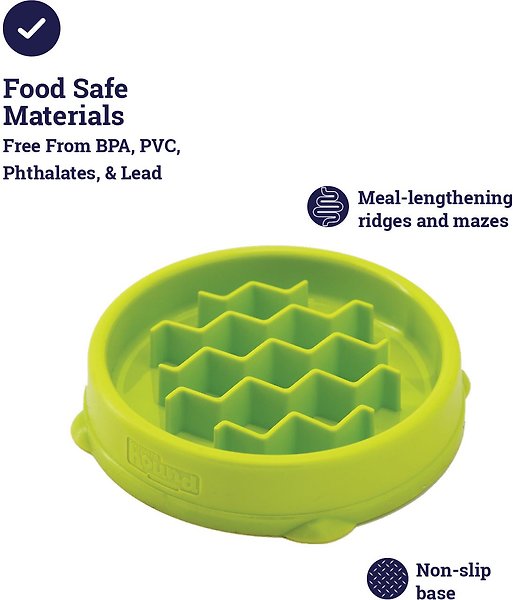 Show full view: Petstages Kitty Slow Feeder, Green, 0.75 cup slide 4 of 7