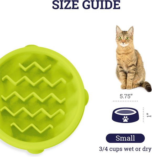 Show full view: Petstages Kitty Slow Feeder, Green, 0.75 cup slide 5 of 7