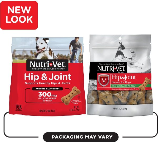 Show full view: Nutri-Vet Hip & Joint Extra Strength Wafers for Large Dogs Peanut Butter Flavor Treats, 2.72-kg bag slide 8 of 9