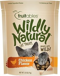 Fruitables Wildly Natural Chicken Flavor Cat Treats, 2.5-oz bag
