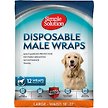 Show in main carousel: Simple Solution Disposable Male Dog Wrap, Large: 18 to 27-in waist, 12 count slide 1 of 10