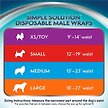 Show in main carousel: Simple Solution Disposable Male Dog Wrap, Large: 18 to 27-in waist, 12 count slide 9 of 10