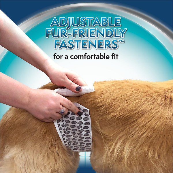 Show full view: Simple Solution Disposable Male Dog Wrap, Toy: 9 to 14-in waist, 12 count slide 6 of 10