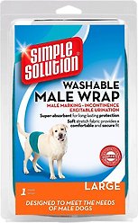 Simple Solution Washable Male Dog Wrap, Large: 18 to 35-in waist