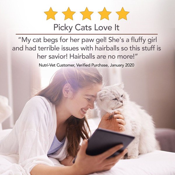 Show full view: Nutri-Vet Chicken Flavored Gel Hairball Control Supplement for Cats, 3-oz bottle slide 5 of 8